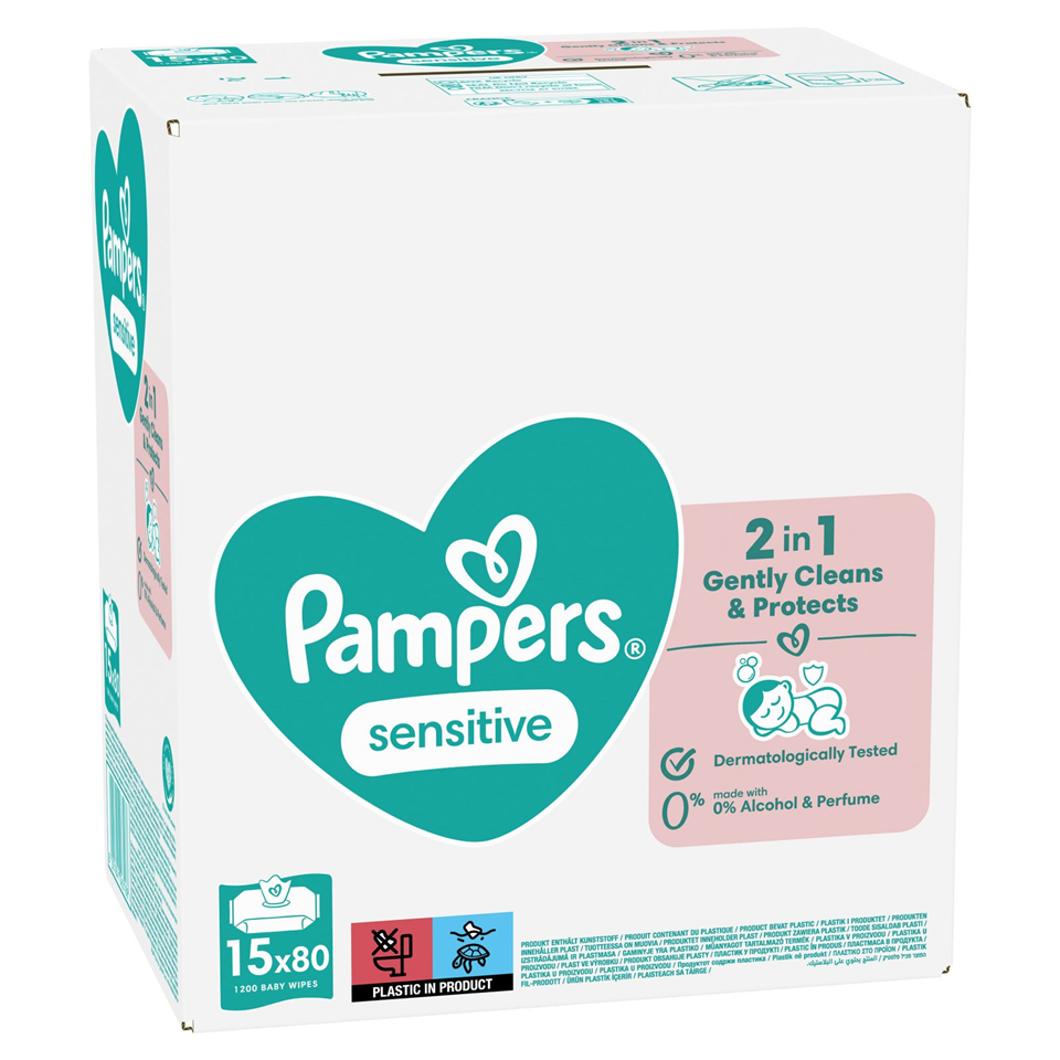 Vlazne maramice Pampers Sensitiv15x80kom