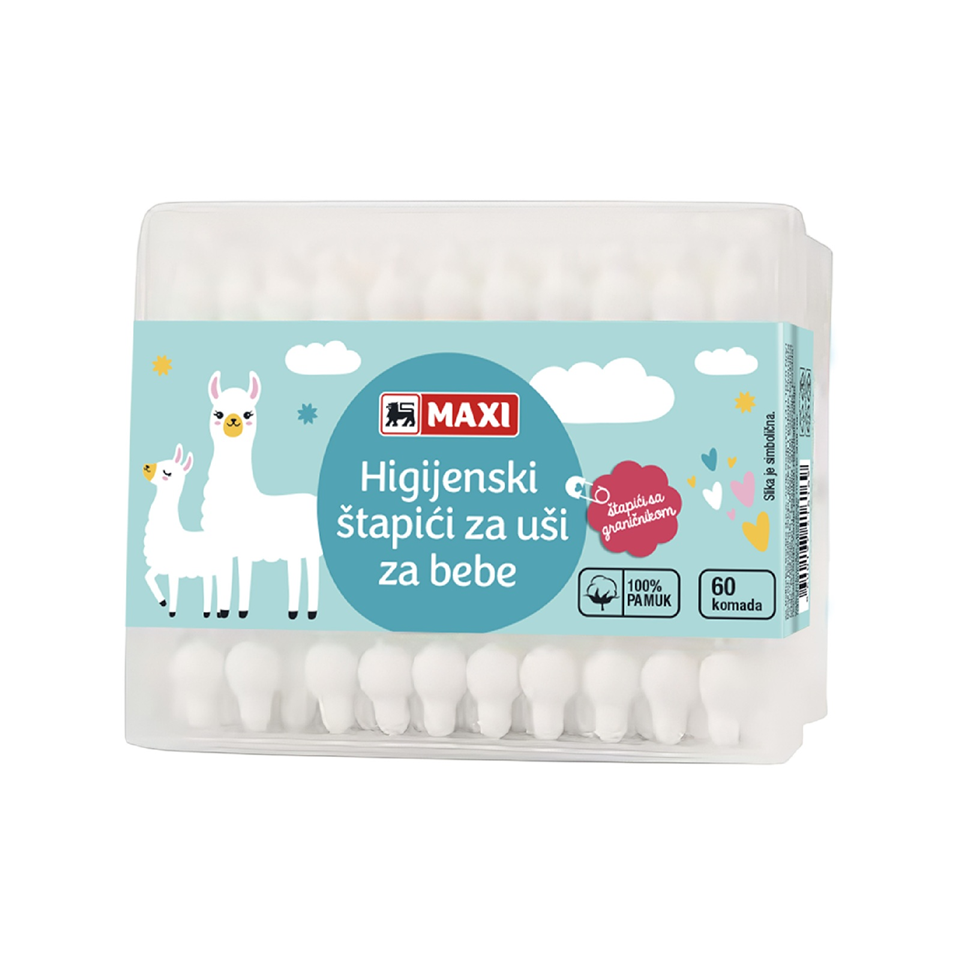 Stapici za usi  baby Maxi 60 kom