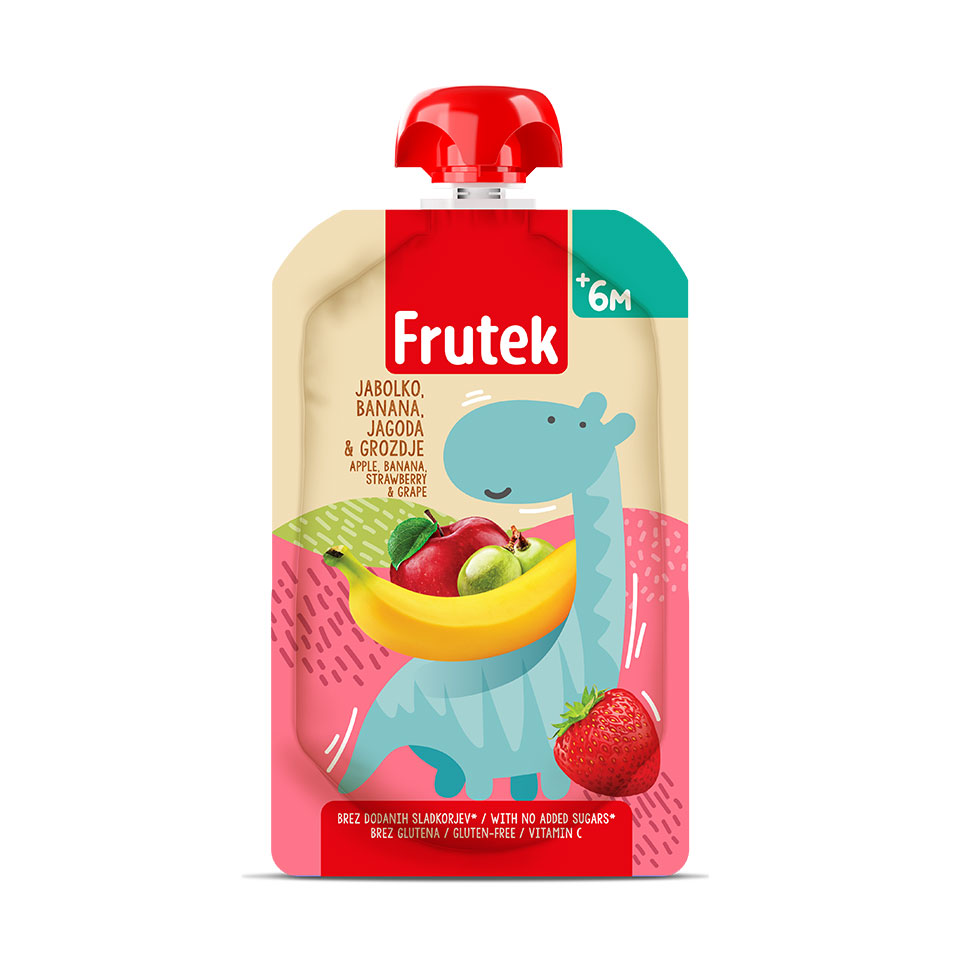 Obrok Frutek jabuka banana grozdje100g