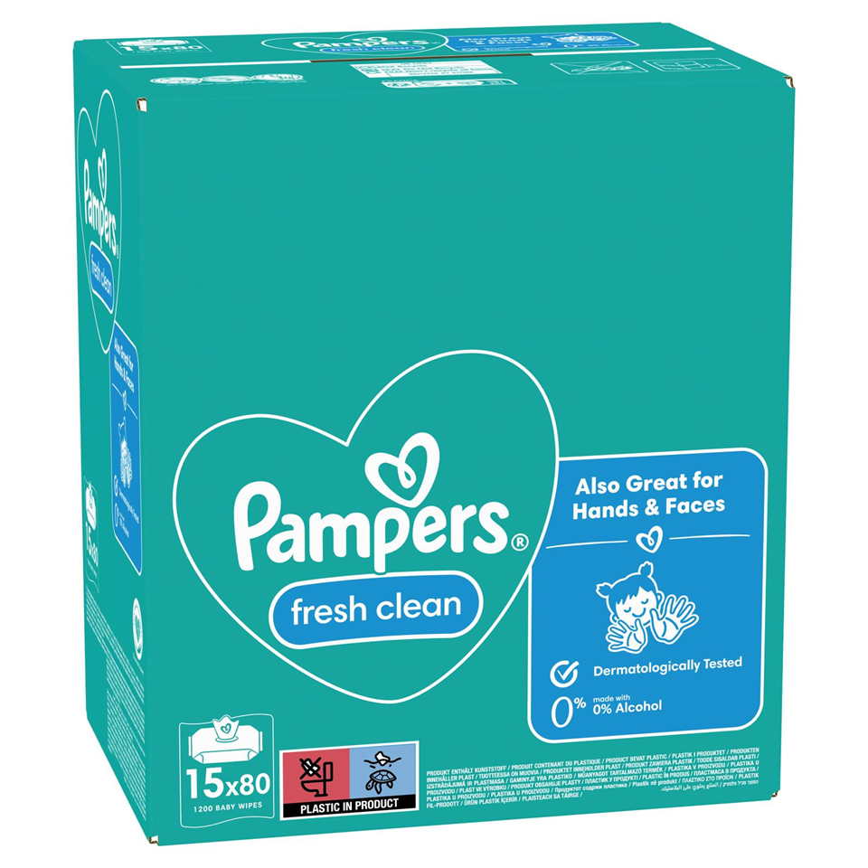 Vlazne maramice Pampers Fresh 15x80 kom
