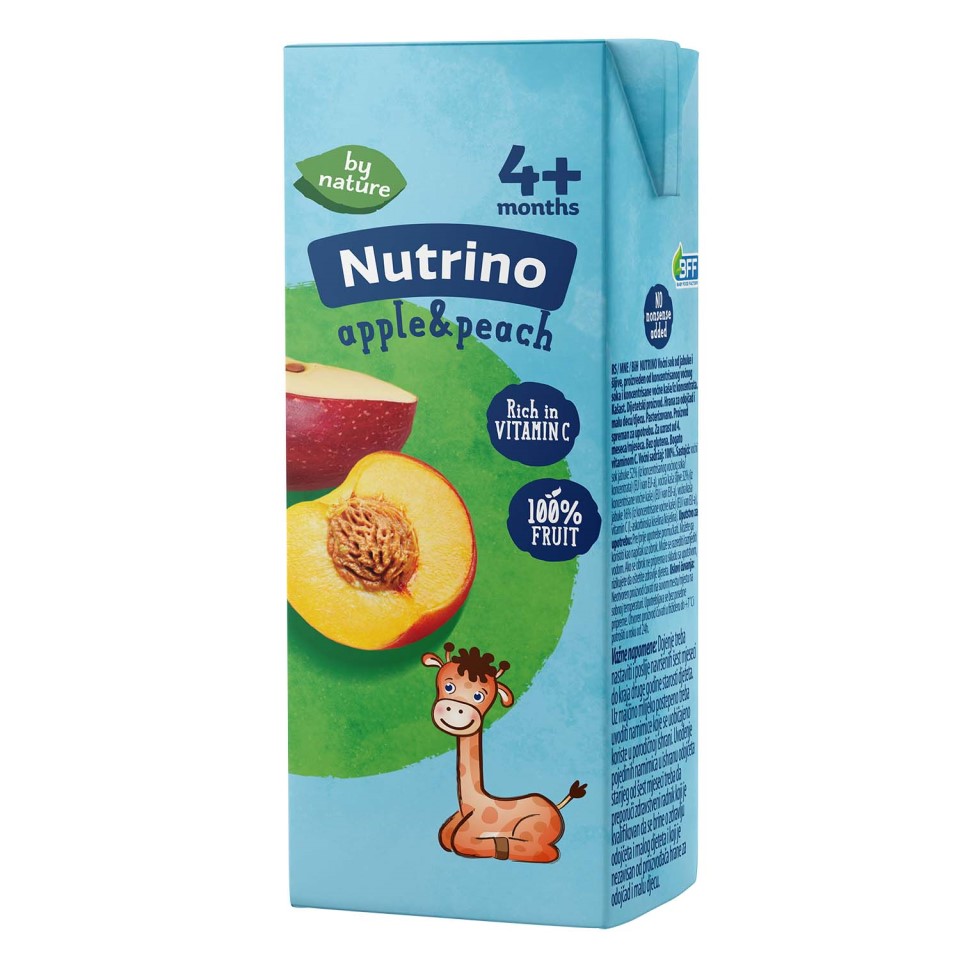 Sok za decu jabuka i breskva Nutrino200g