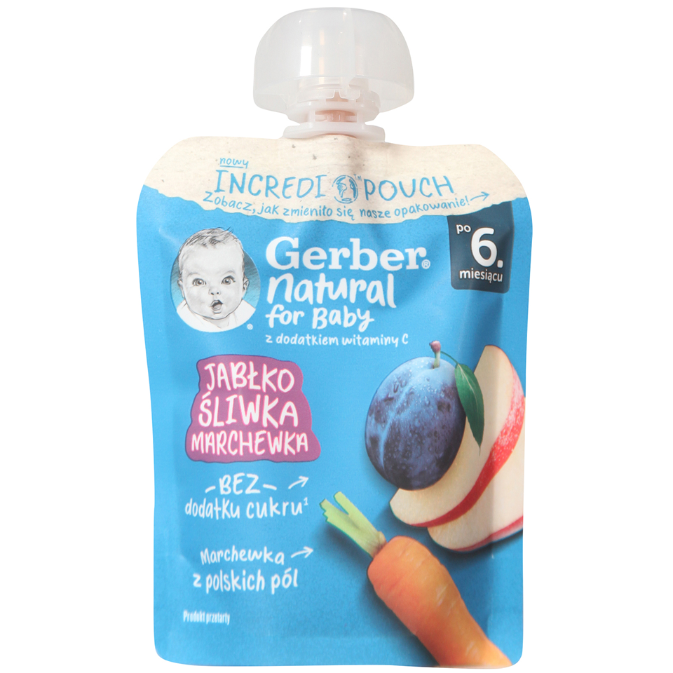 Pouch jabuka,sljiva,sarg.Gerber 80g